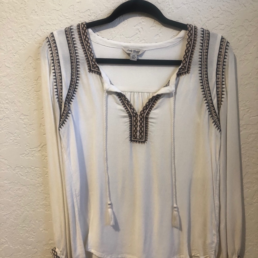 Lucky brand boho top tassel